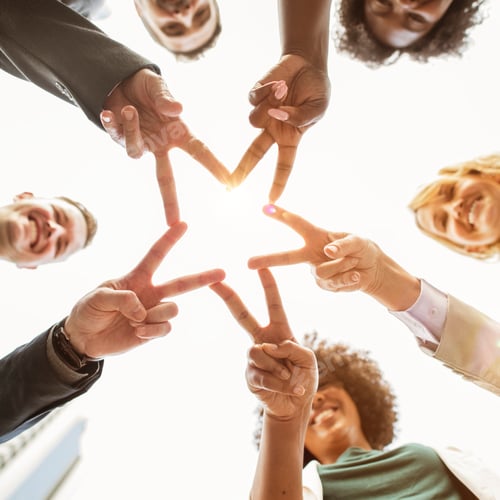 Preview: Successful business people making a star