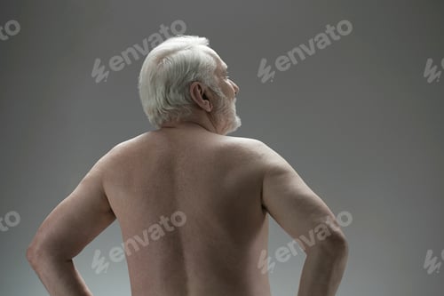 Preview: An elder man contemplating in solitude.