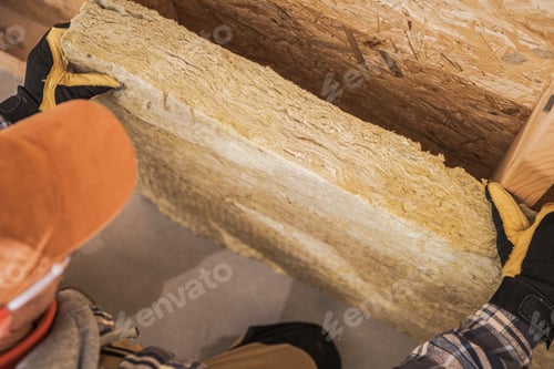 Preview: Mineral Wood Insulator Installation Inside Wooden Wall