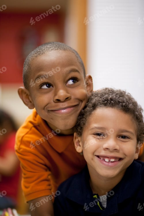Preview: Boys smiling in classroom