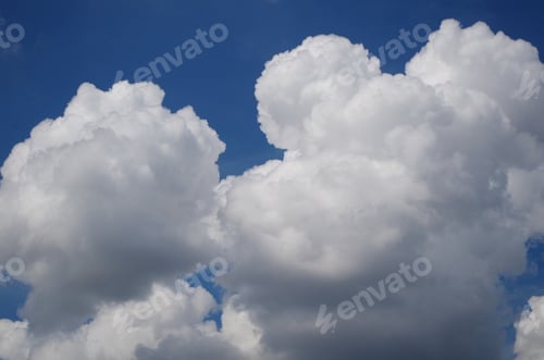 Preview: The blue sky with clouds background