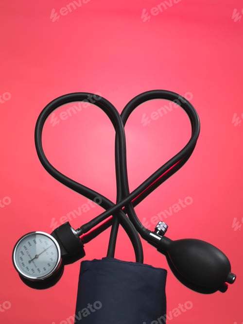 Preview: Blood pressure gauge in heart shape