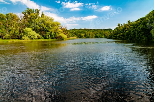 Preview: Beautiful calm landscape of the river