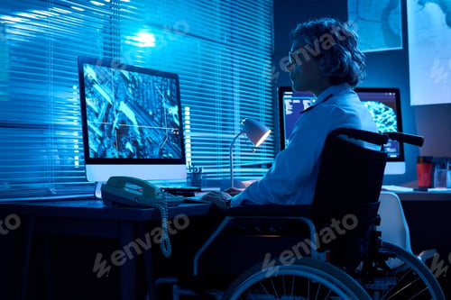 Preview: Mature female officer with disability
