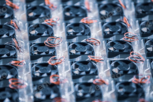 Preview: Close-up small plastic computer coolers