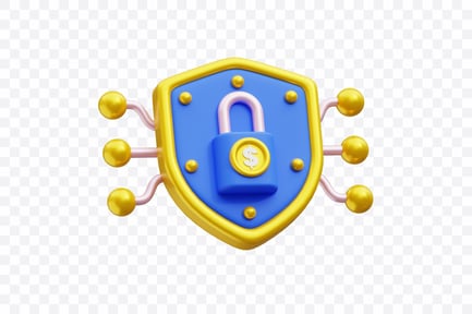 Preview: Financial Security Shield with Lock