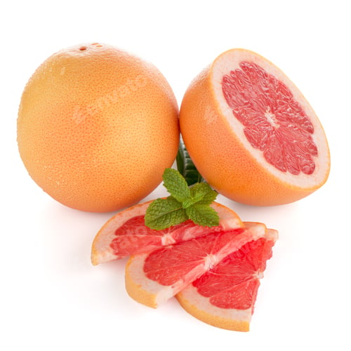 Vorschau: Reife geschnittene rote Grapefruit