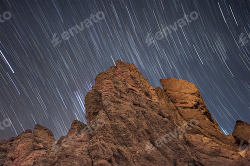 Preview: Spain, Tenerife. Stair trails over Roque de Garcia in Teide National Park