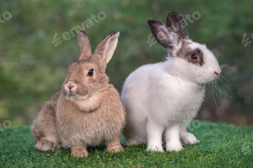 Preview: bunny Easter fluffy baby rabbit or new born rabbit.