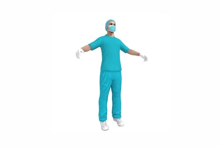 Preview: Surgical gown and mask a portrait