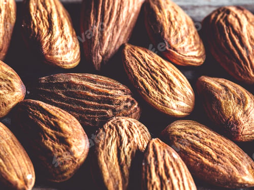 Preview: Almonds , macro, healthy, tasty , top view