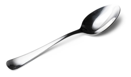 Preview: Cutlery dessert spoon isolated on white background