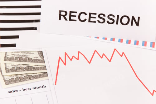 Preview: Inscription recession, currencies dollar and downward graphs