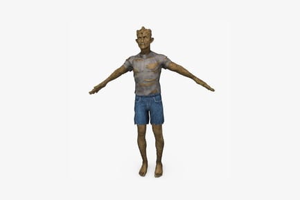 Preview: Figure with outstretched arms weathered appearance