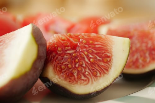Preview: Fresh sliced figs on a plate ready for tasting