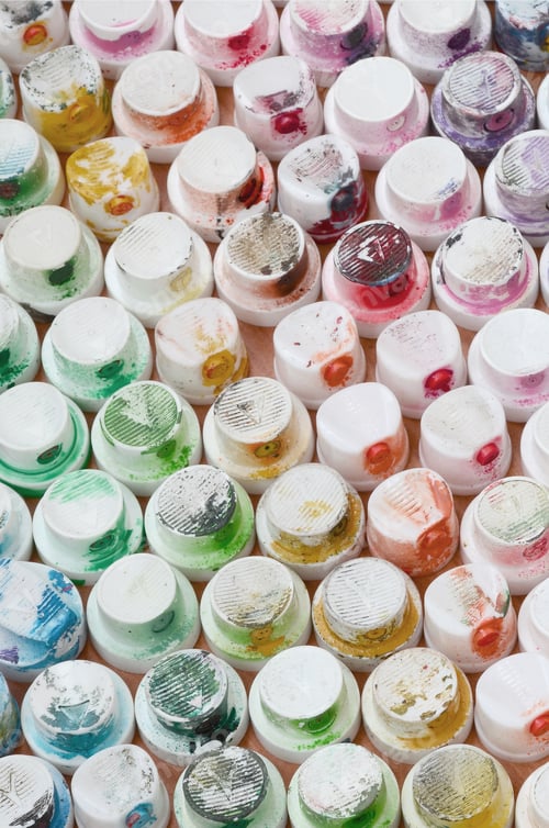 Preview: A pattern from a many nozzles from a paint sprayer for drawing graffiti