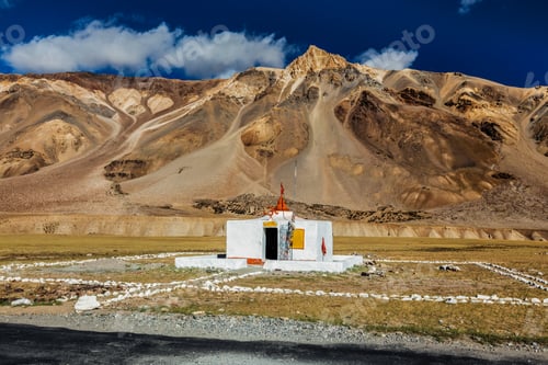 Preview: Small Hindu temple in Sarchu on Manali-Leh road to Ladakh, India