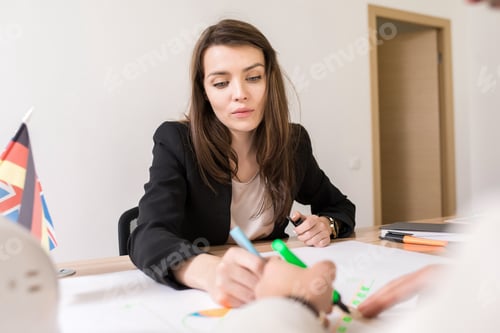 Preview: Beautiful Woman Working in International Agency