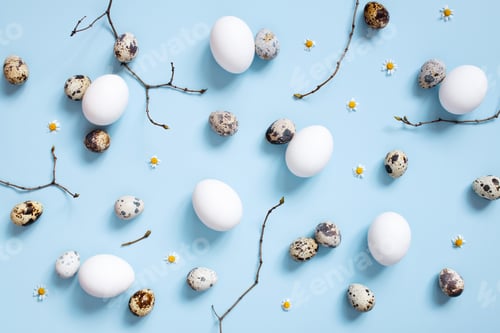 Preview: Blue Pattern with Easter Eggs