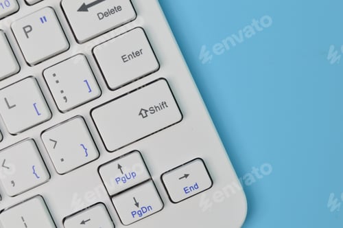 Preview: Close up view of computer keyboard. modern technology concept.