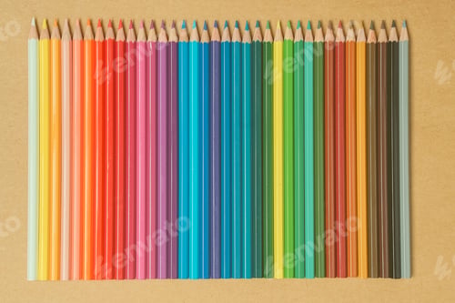 Preview: Color Pencils On Craft Paper Background