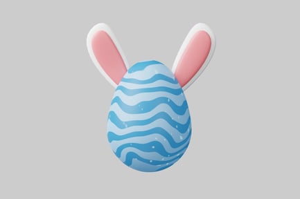 Preview: Easter egg with bunny ears