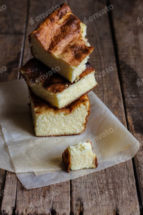 Preview: Casserole From Cottage Cheese For Breakfast Or For Dessert (Plated Surface)