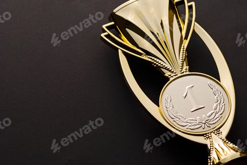 Preview: Number one textured gold winners trophy