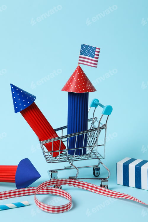 Preview: Composition for 4 july, Independence Day of USA