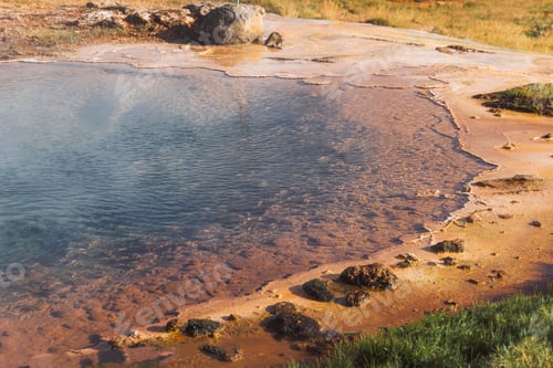 Preview: Hot water spring in Iceland with no people around