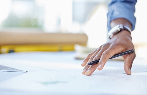 Preview: Cropped shot of an unrecognisable businessman busy with paperwork