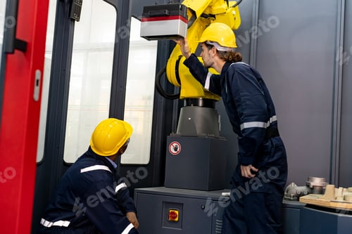 Preview: High Tech Robotic Arm with an Artificial Intelligence Computer Processor Unit in its