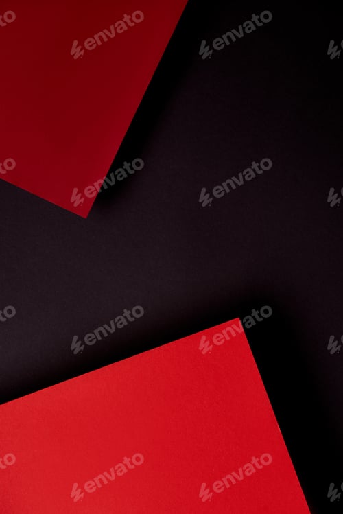 Preview: Paper sheets in red and black tones background