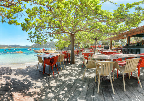 Preview: Fabulous view of Santa Giulia resort from beach bar.
