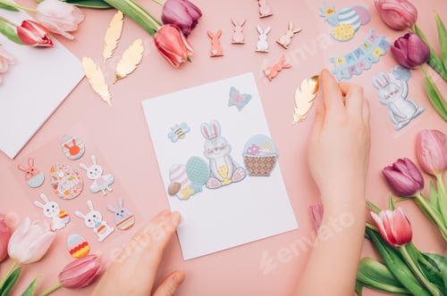 Preview: Process of making Easter Card with kids