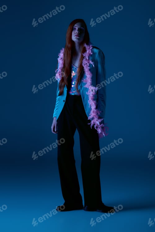 Preview: Expressing pride through vibrant fashion and creative self presentation in a luminous setting