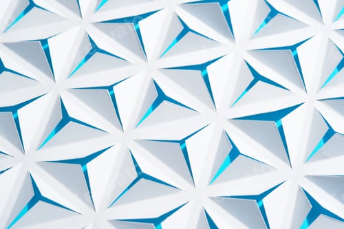 Preview: White-blue abstract paper background with triangles.