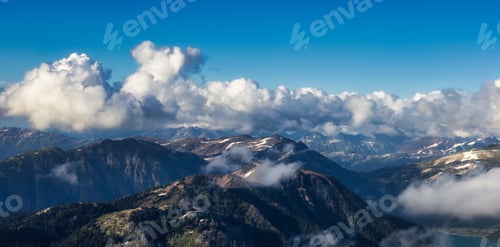 Preview: Aerial View from Airplane of Canadian Mountain Landscape