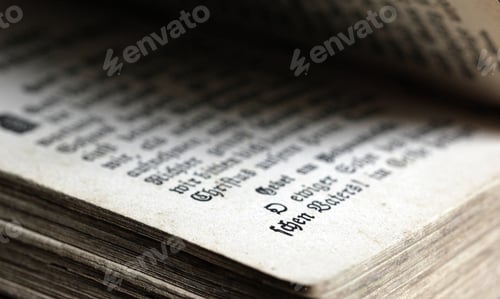 Preview: Closeup shot of pages on an old open book