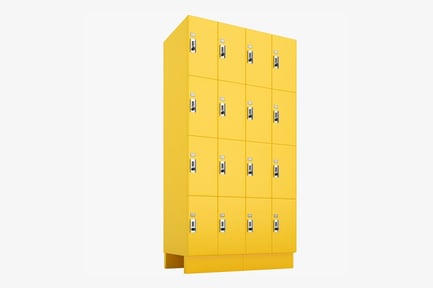 Preview: Modular Employee Lockers - Yellow Finish
