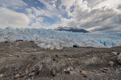 Preview: Beauty of Patagonia, with majestic landscape featuring the Perito Moreno Glaciar blanketed in snow