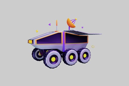 Preview: Cartoon lunar rover