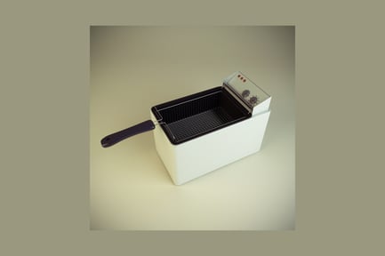 Preview: Electric deep fryer with basket and control panel