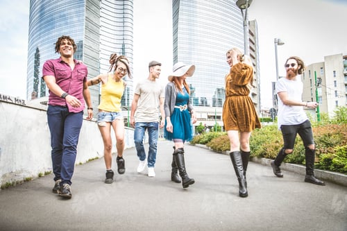 Preview: Friends meeting outdoors