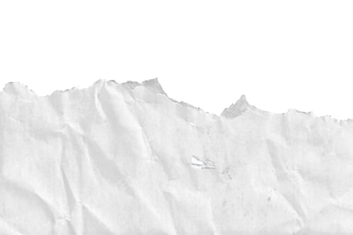 Preview: Torn White Paper Fragment on White Background