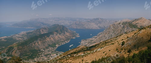 Preview: View from Mount Lovcen to the mountains of the Kotor Bay. Montenegro