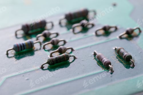 Preview: Electric circuit. High technology. Soft focus. Blurry focus