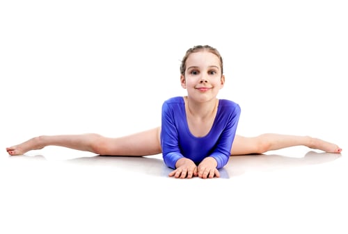 Preview: little girl sits on a splits