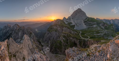 Preview: Beautiful sunrise in the Julian Alps mountains