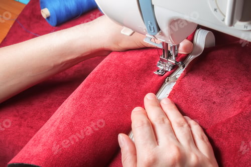 Preview: modern sewing machine presser foot and zipper